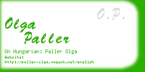 olga paller business card